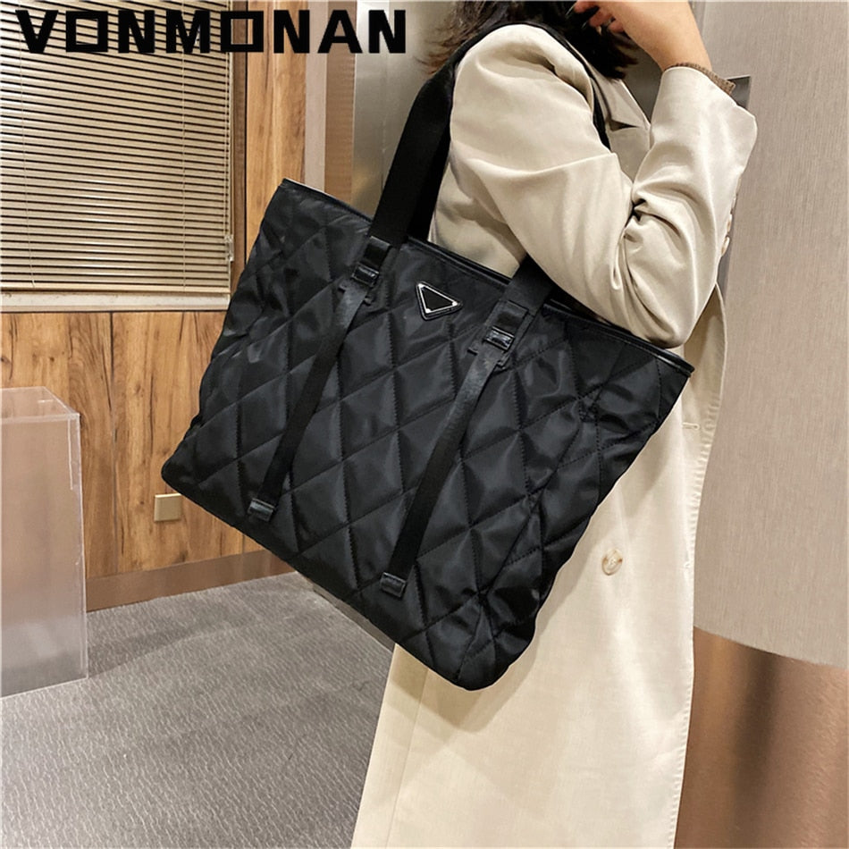 Antmvs Antmvs  Winter Large Shoulder Bags for Women  Trend Tote Top-handle Shopper Bag Female Branded Handbags and Purses  Nylon Sac A Main