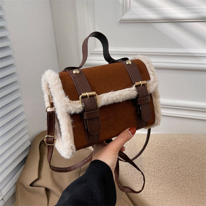 Antmvs Antmvs  Lambskin Patchwork Small Bag -  New Trendy Fashion Handbag Stylish and Trendy Single Shoulder Crossbody Small Square Bag