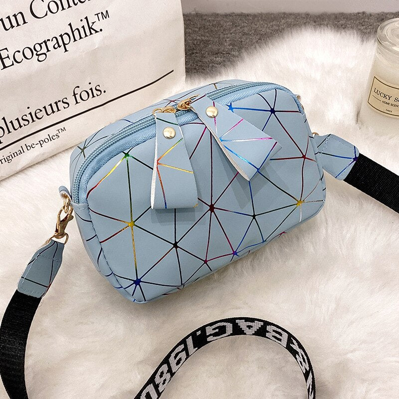 Antmvs Antmvs  Geometric Pattern Women Shoulder Bag Solid Color PU Leather Crossbody Bag Fashion Handbag And Purses Shopping Cell Phone Bag