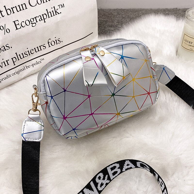 Antmvs Antmvs  Geometric Pattern Women Shoulder Bag Solid Color PU Leather Crossbody Bag Fashion Handbag And Purses Shopping Cell Phone Bag