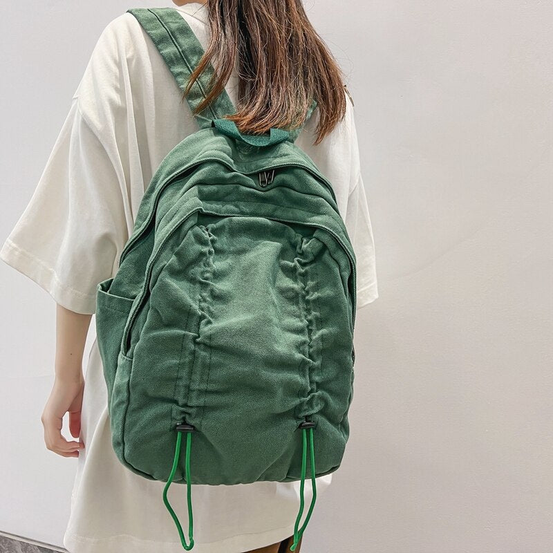 Antmvs Antmvs Girl Fabric School Bag New Fashion College Student Vintage Women Backpack Canvas Female Laptop Bag Travel Kawaii Ladies Backpack