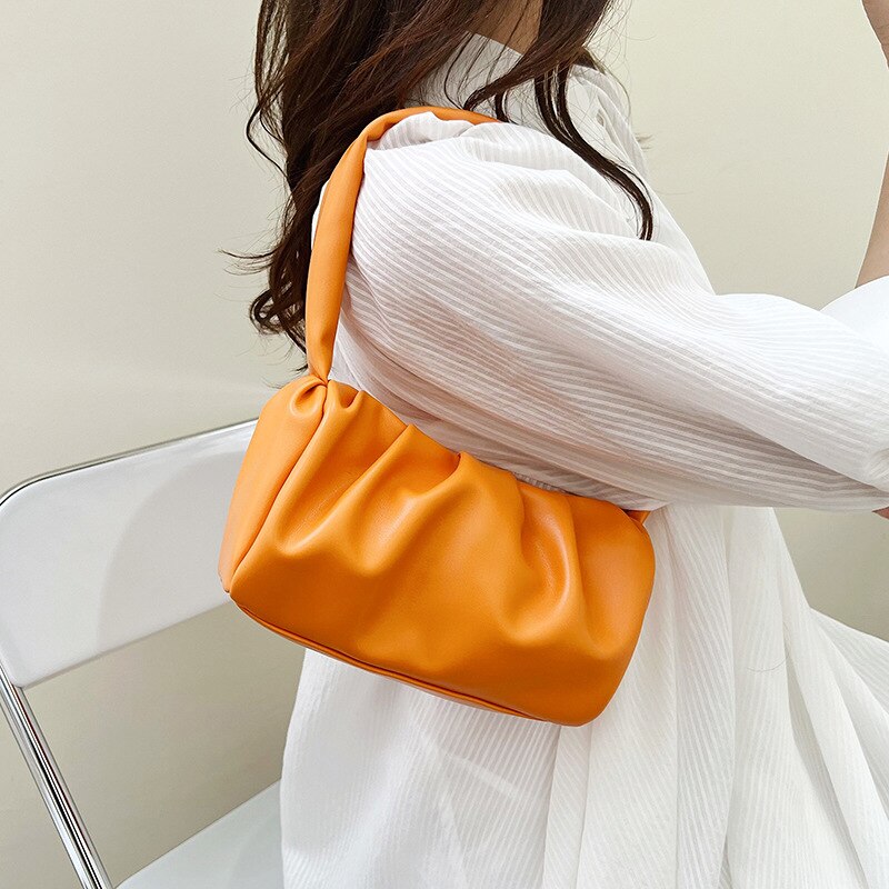 Antmvs Antmvs Soft PU Leather Handbags Female Shoulder Bag Fashion Ladies Armpit Bag Retro Casual Women Tote Small Clutch Women's Underarm Bag