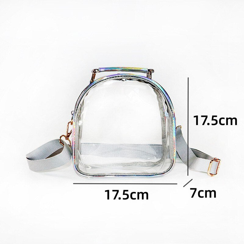 Antmvs Antmvs Transparent Shoulder Messenger Bag Portable Waterproof Shopping Bag Beach Bag Multifunctional Single Shoulder PVC Crossbody Bag