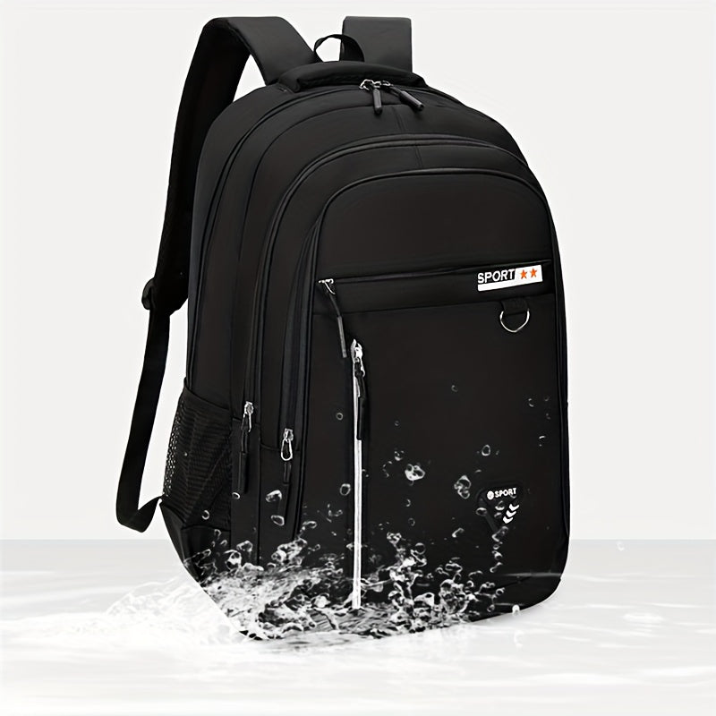 RuggedWaterGuard - Spacious Mens Travel Backpack with Laptop Compartment - Durable, Water-Resistant, Perfect for High School, College & Adventure