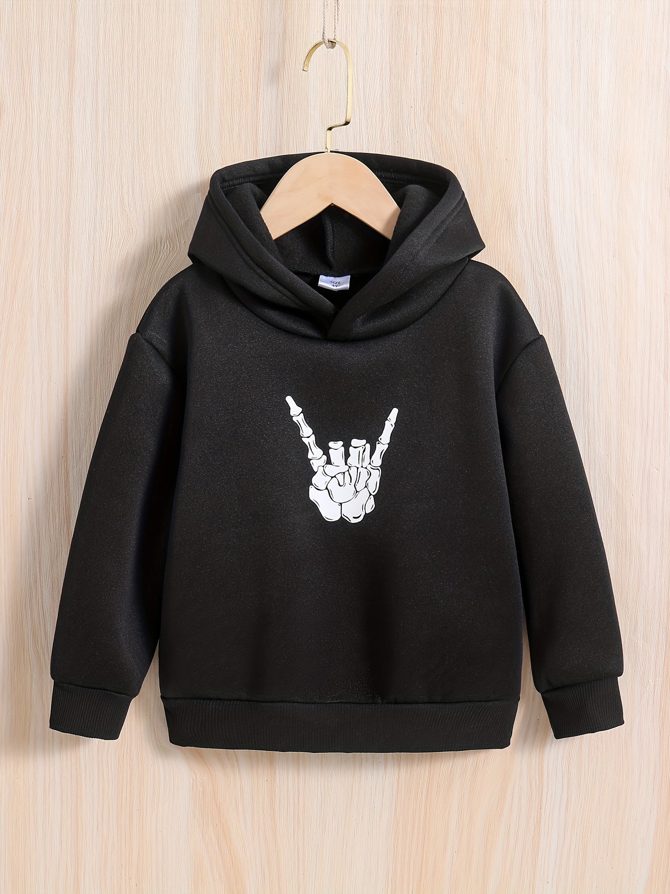 2pcs Letter Print Boys Casual Pullover Hooded Long Sleeve Sweatshirt For Spring Fall, Kids Clothing