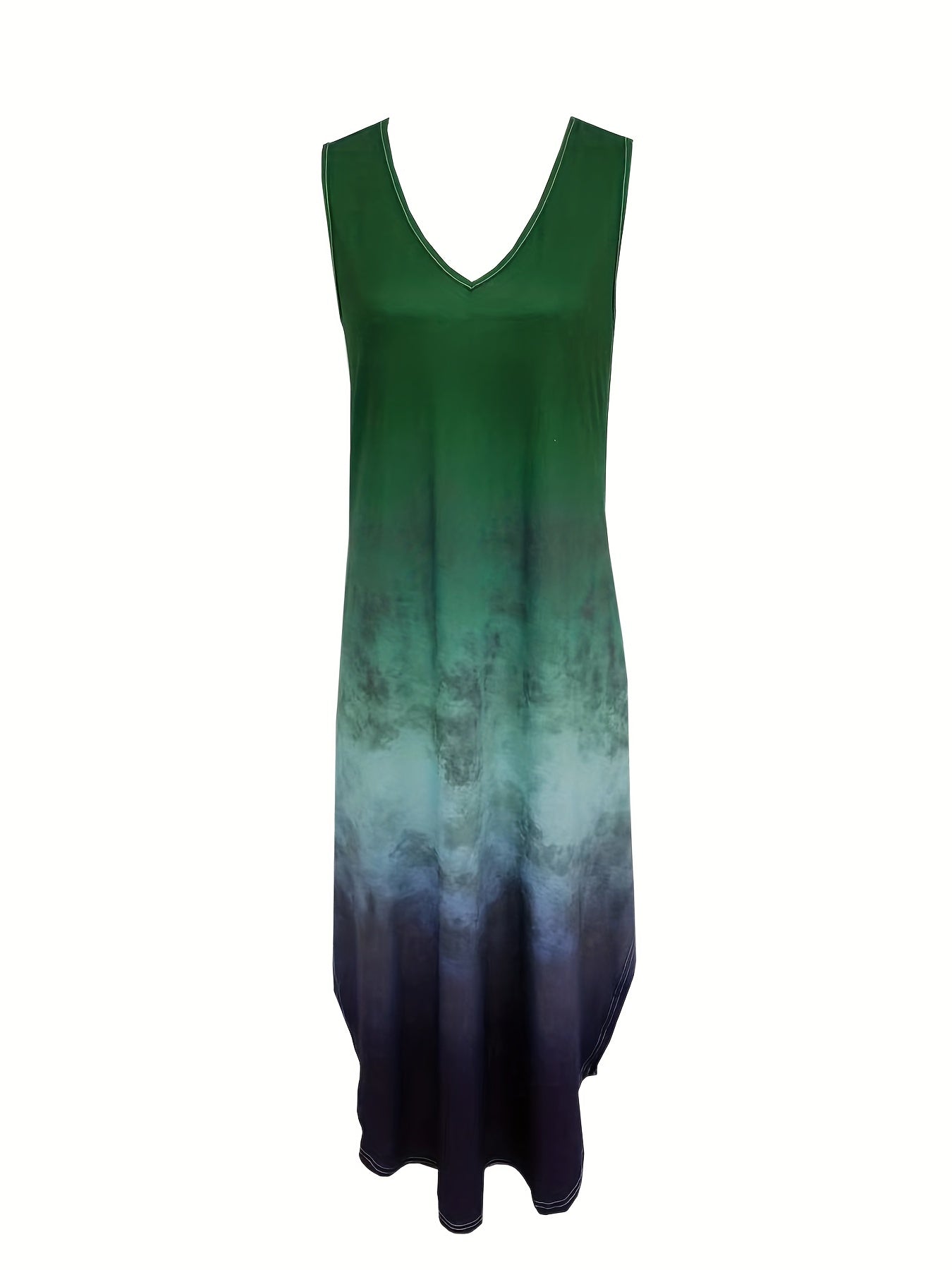 Antmvs Color Block Split Sleeveless Dress, Casual Tank Dress For Spring & Summer, Women's Clothing
