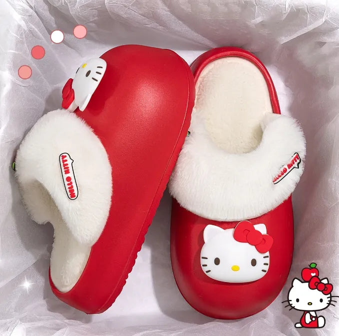 Women Slippers Thick Sole Winter Fur Fluffy Furry Warm Cartoon Sandals Comfortable Fuzzy Girl Flip Flop size