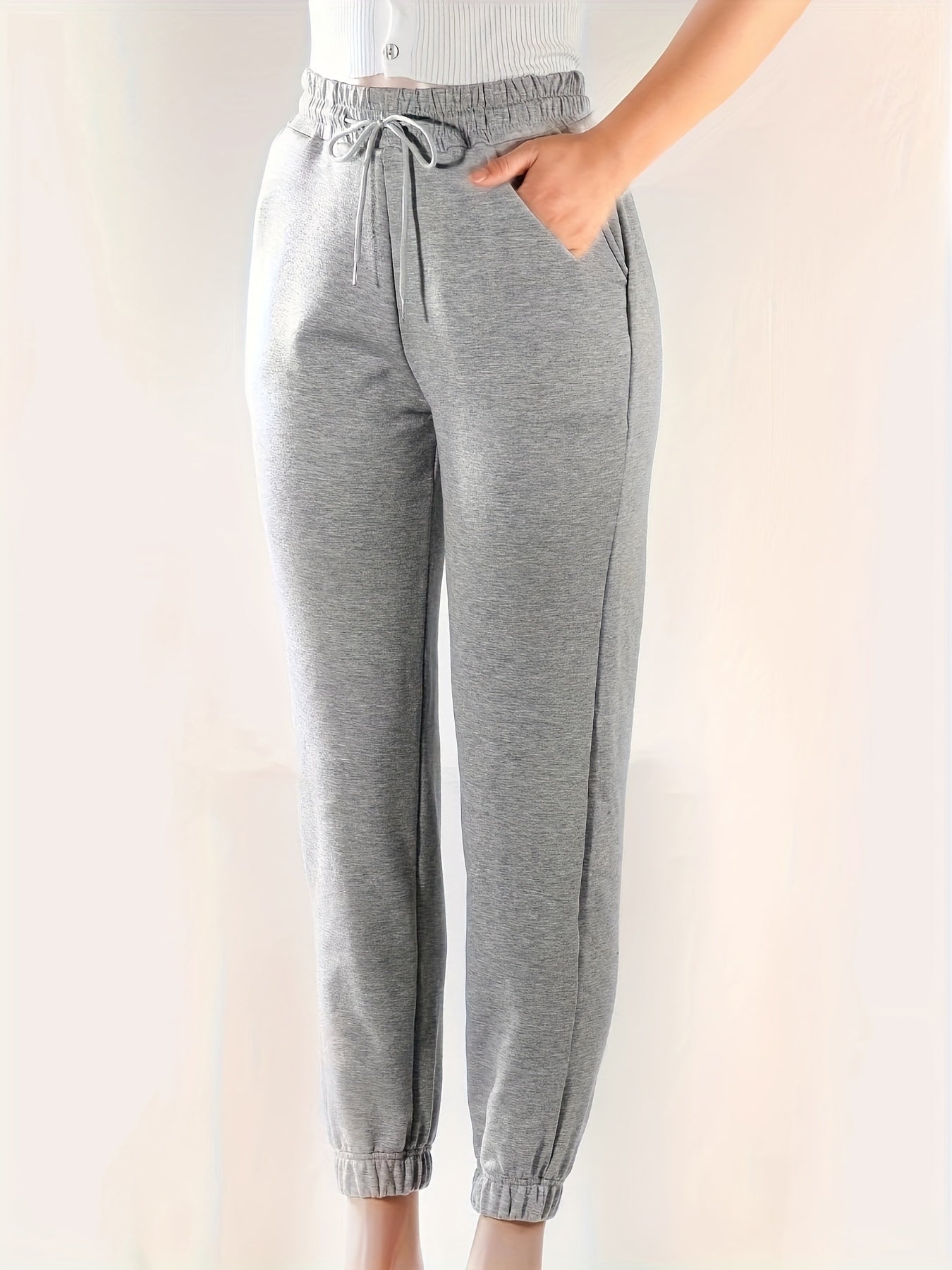 Antmvs Fleece Thickened Sweatpants, Winter Warm Sports Running Pants, Women's Activewear