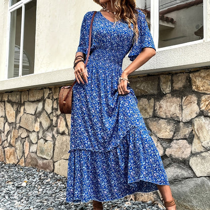 Antmvs Elegant Slim High Waist Dress, Casual Every Day Dress For Summer & Spring, Women's Clothing