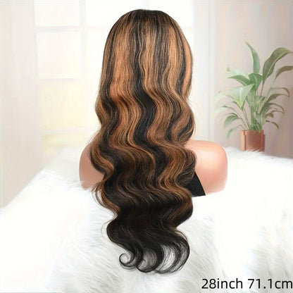 Ombre Lace Front Wig Human Hair Pre Plucked With Baby Hair FB/30 13x6 Body Wave lace front wigs 180% Density Highlight Lace Frontal Wigs Human Hair Colored Glueless wigs 26INCH