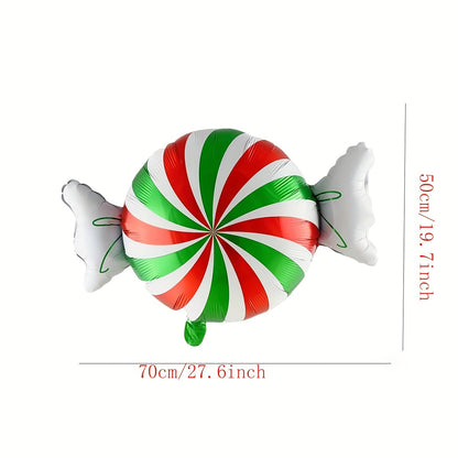 2pcs, Red Green Christmas Candy Balloons, Windmill Candy Balloon, Christmas Decorations for Home, 2025 Christmas Party Decorations, Navidad 2025