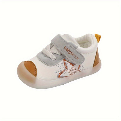 Ultra-Comfortable Baby Girls First Walker Sneakers - Anti-Slip Grip, Flexible Soft Sole for Safe Indoor Playtime - Stylish Casual Shoes for Little Explorers