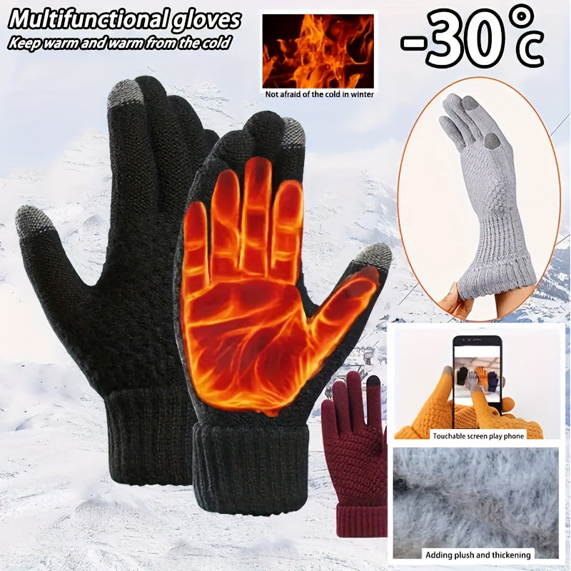 Winter Storm Gloves - Ultra-Thick, Windproof, and Touchscreen Compatible - Perfect for Outdoor Enthusiasts and Cyclists, Ideal for Winter Sports and Activities