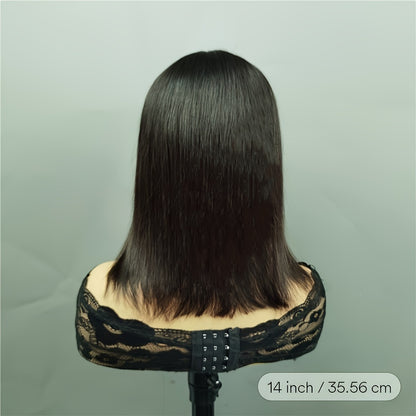 Natural Black Bob Wig Human Hair 13X4 Lace Frontal Wigs Glueless Wigs Human Hair Pre Plucked Natural Hairline 150% Density Straight Bob Lace Front Wigs Human Hair For Women Short Bob Wig 10-16Inch