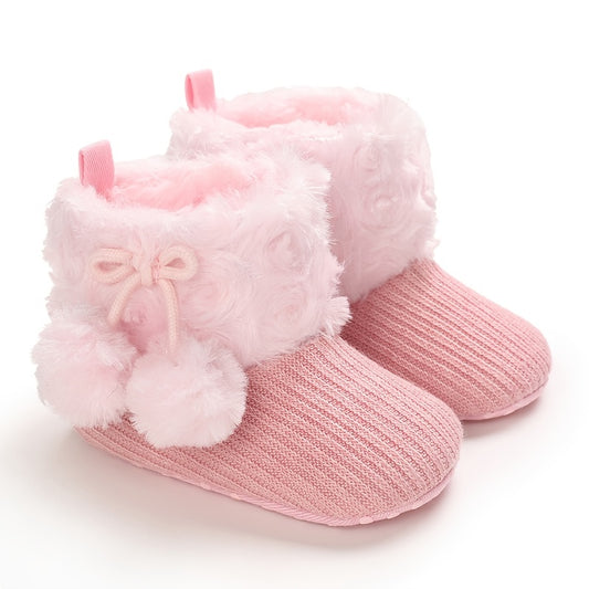 [Halloween] Toddler Baby Girls Booties Plus High Top Slippers Indoor Shoes For Winter, Halloween Gift