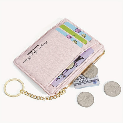 Mini Fashion Credit Card Holder, Ultra Thin Coin Purse, Women's Casual Clutch Wallet & Case