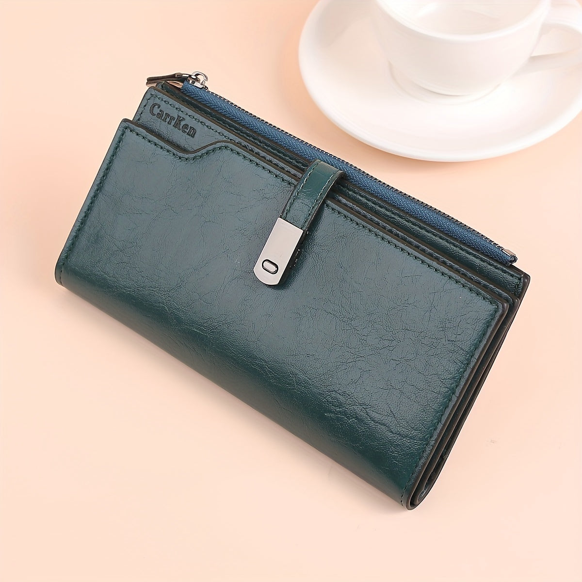 Women's Fashion Simple Large Capacity Long Wallet, Casual Tri-fold Multi-card Money Clip, Zipper Snap Coin Coin Purse, Gifts