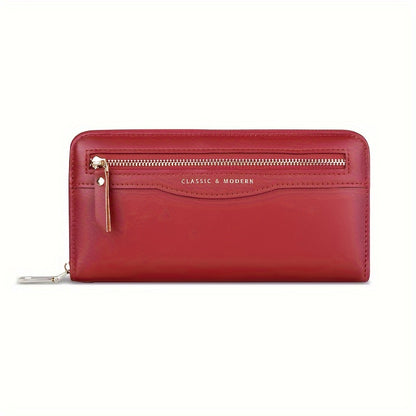 Women's Large Capacity Long Purse, Zipper Clutch Coin Purse, Multifunctional Credit Card Holder