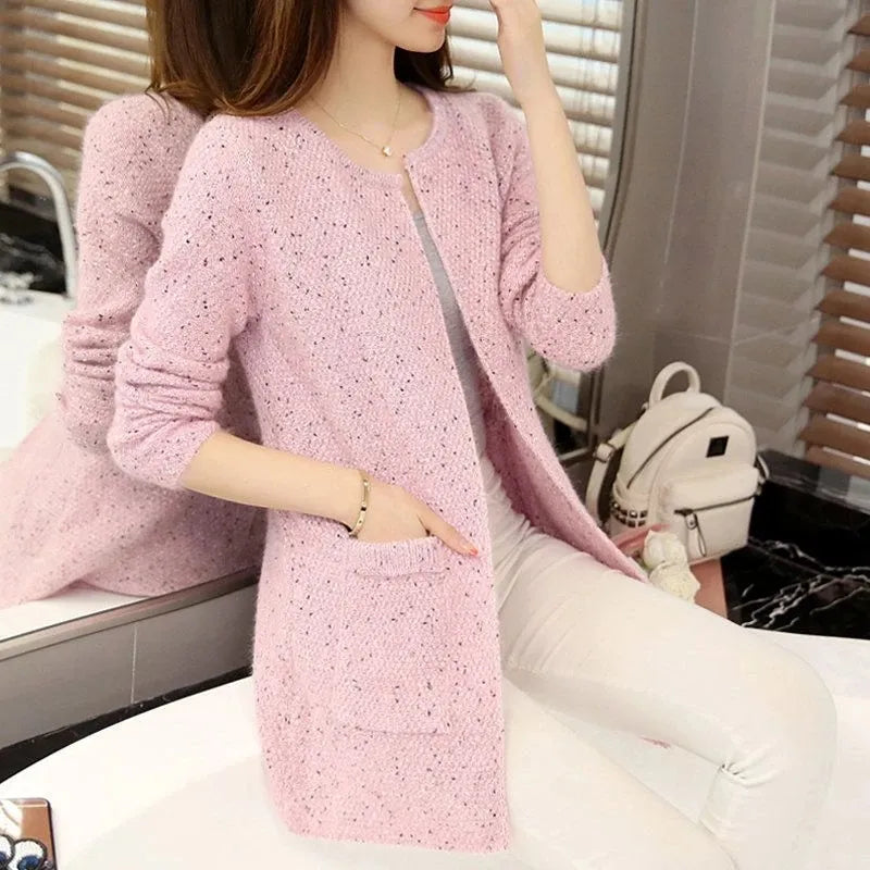 Women's Sweaters Autumn Winter Cardigan for Women Korean Fashion Loose Mohair Sweaters Crochet Cardigan Female Knitted Tops