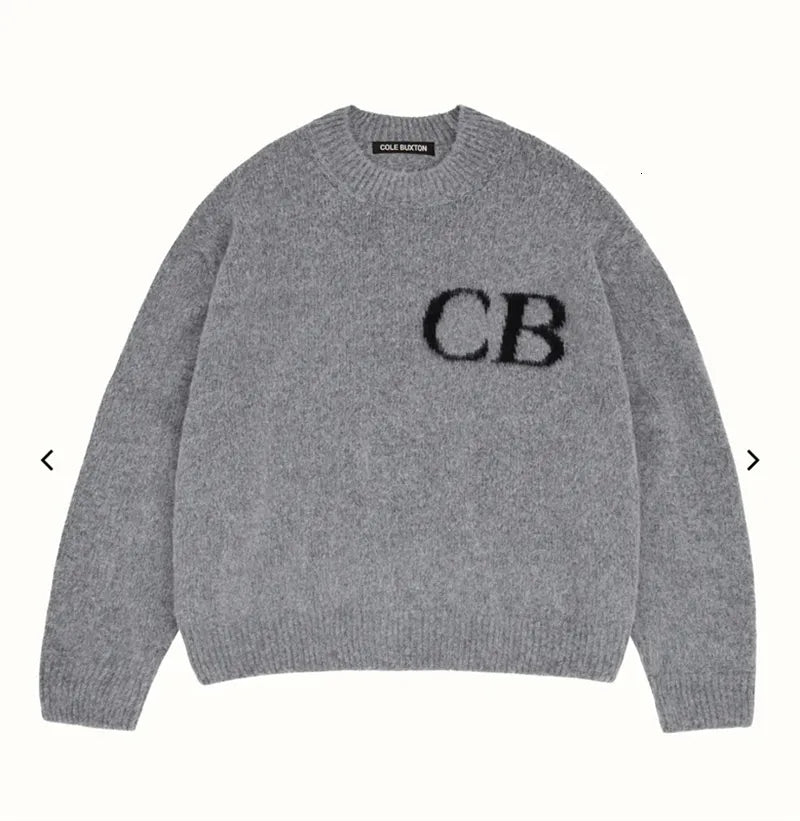 cole buxton Men's Sweaters  CB Latter Knit Jacquard Cole Buxton Sweater Men Women Quality Loose Sweatshirts Clothing 230823