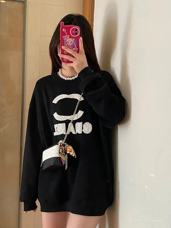 Advanced version Womens Sweaters France trendy Clothing C letter Graphic Embroidery Fashion Round neck Coach channel hoodie Luxury brands Sweater tops tees01