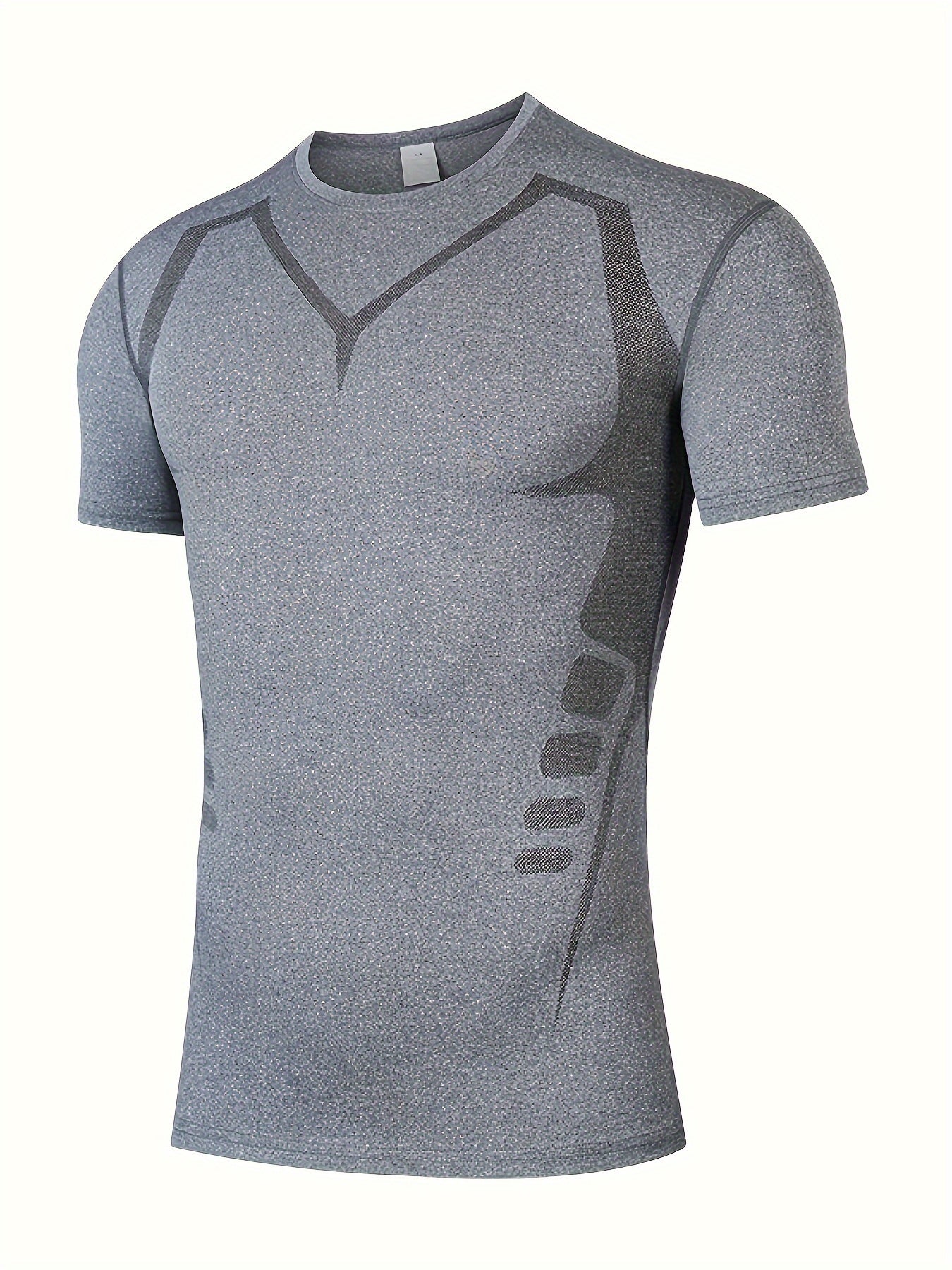 Ultra-Comfortable Men's Muscle Fit T-Shirt - Breathable, Sweat-Wicking, Four-Way Stretch Compression Top for Running, Shaping, Cycling, and Fitness - Quick-Drying, Anti-Odor, and Moisture-Management Properties