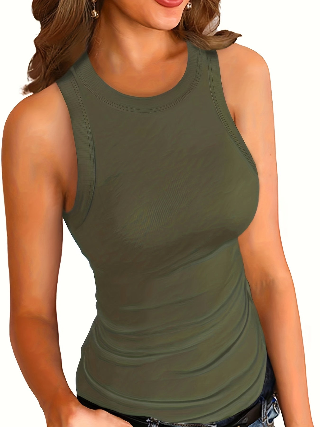 Antmvs Women's Stylish Sleeveless Sports Tank Top - Perfect For Fitness & Casual Wear!
