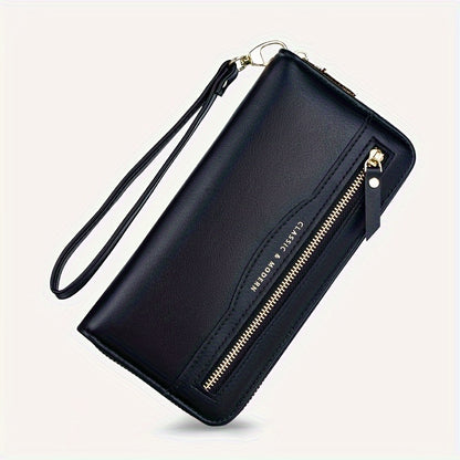 Women's Large Capacity Long Purse, Zipper Clutch Coin Purse, Multifunctional Credit Card Holder