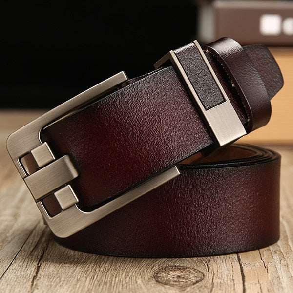 Antmvs cow genuine leather luxury strap male belts for men new fashion classice vintage pin buckle leather belt male belt men