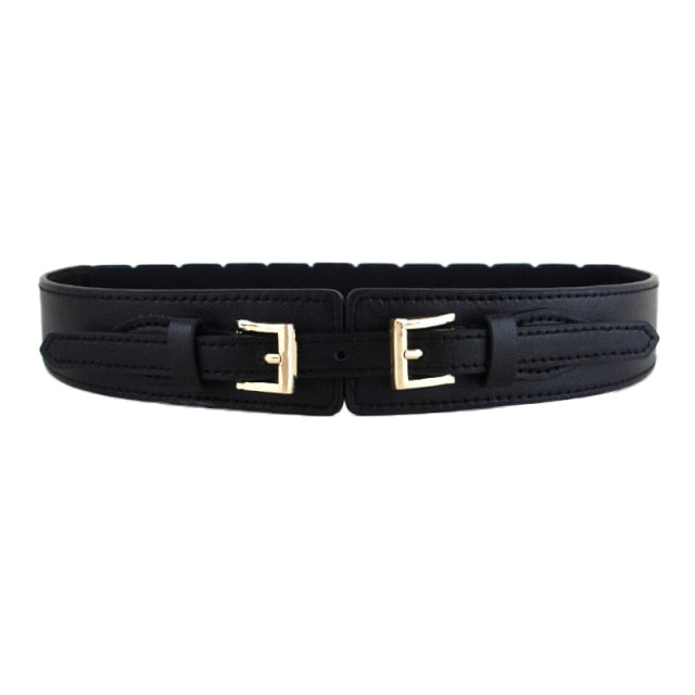 Luxury ladies wide belt elastic vintage buckle leather wide fashion wild pin buckle women's belt waist seal belt x208