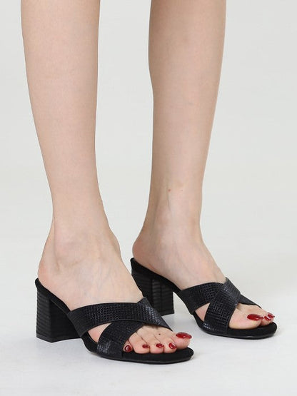 Antmvs Temperament French Style Chunky Heel Sandals