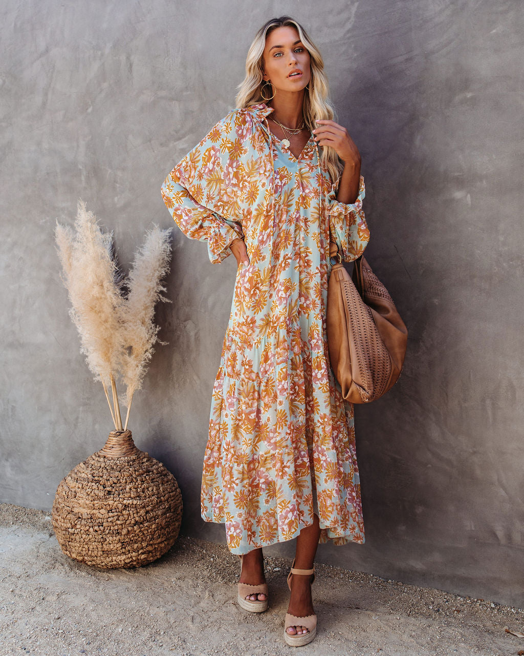 Antmvs Sutherland Floral Boho Maxi Dress