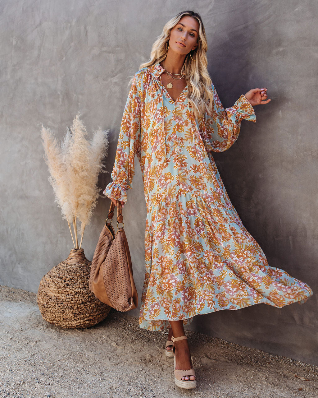 Antmvs Sutherland Floral Boho Maxi Dress