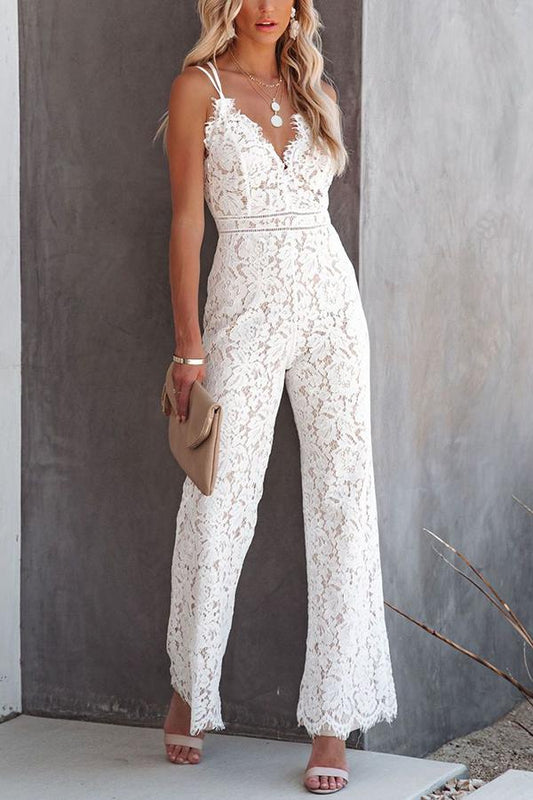 Antmvs Glimpse of Glam Lace Jumpsuit