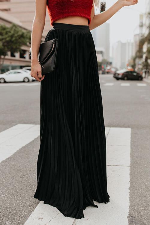 Antmvs Love Poem Pleated Maxi Skirt