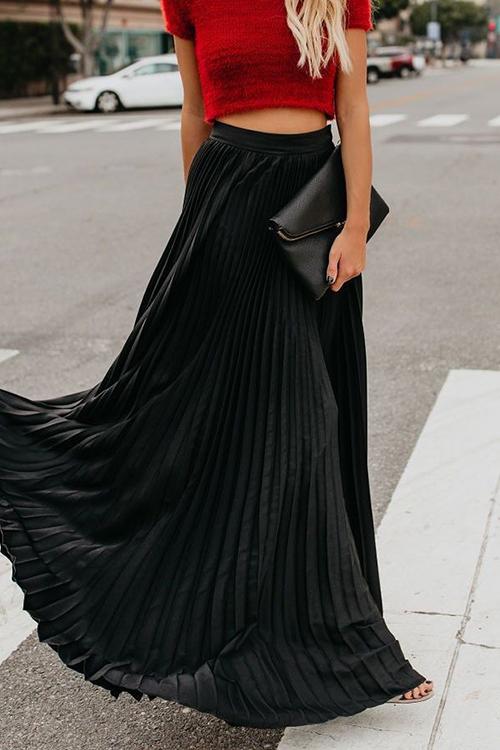 Antmvs Love Poem Pleated Maxi Skirt