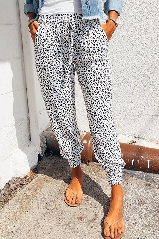 Antmvs Street Print Skull Frenulum Loose Mid Waist Bottoms(5 Colors)