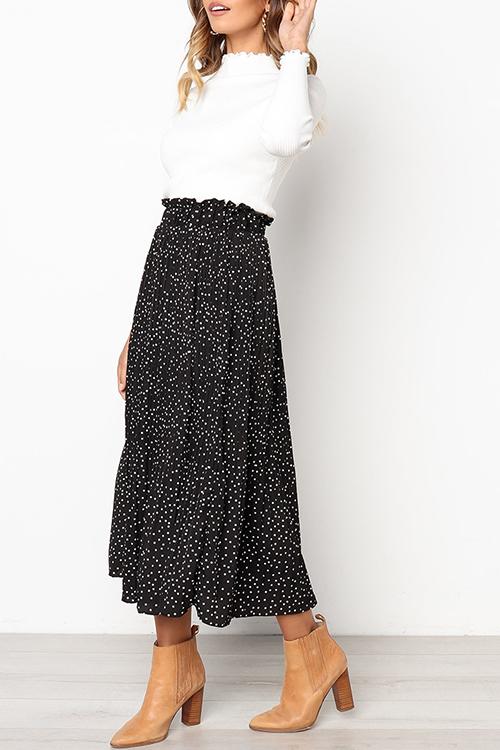 Antmvs Love Forever Pleated Pocketed Midi Skirt