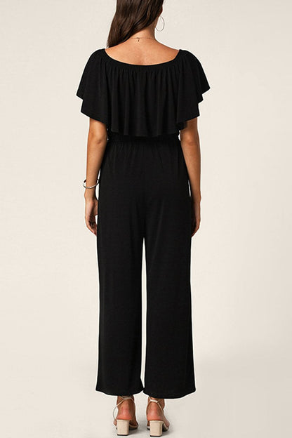 Antmvs Off The Shoulder Ruffle Jumpsuit