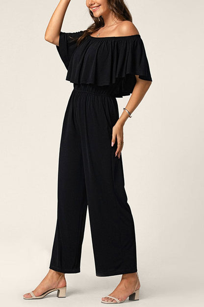 Antmvs Off The Shoulder Ruffle Jumpsuit