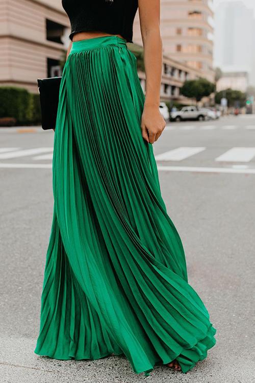 Antmvs Love Poem Pleated Maxi Skirt