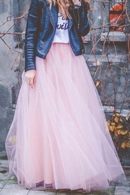 Antmvs Lovely Tulle Maxi Skirt