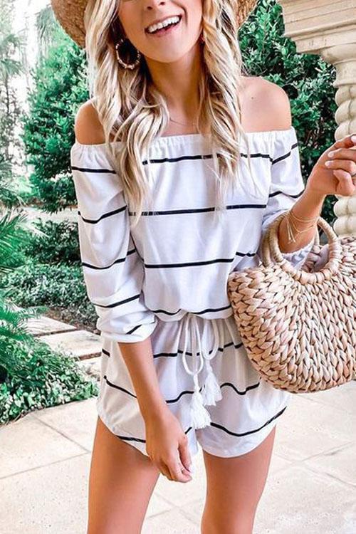 Antmvs Striped One-Piece Romper