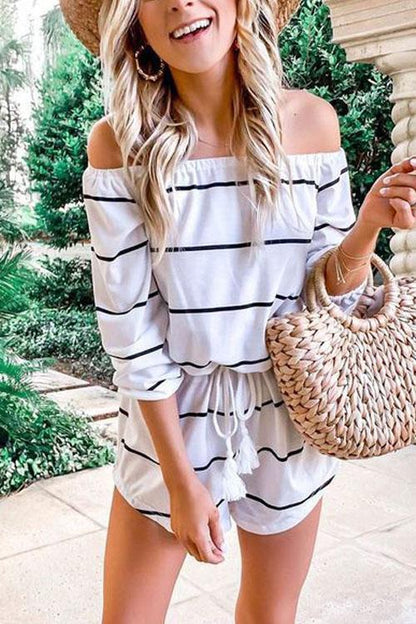 Antmvs Striped One-Piece Romper