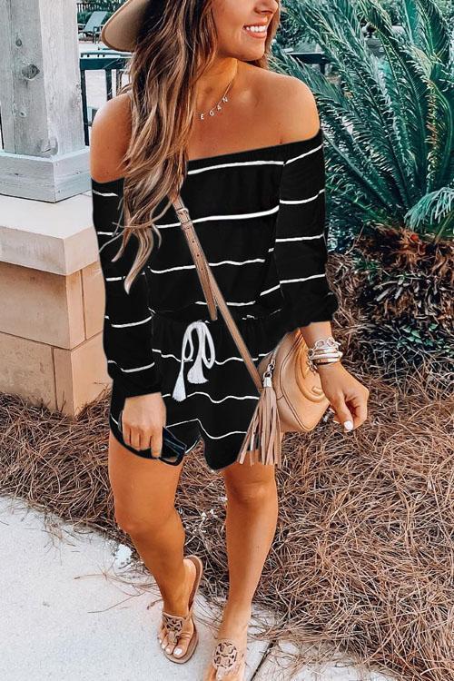 Antmvs Striped One-Piece Romper