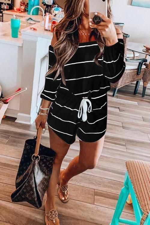 Antmvs Striped One-Piece Romper
