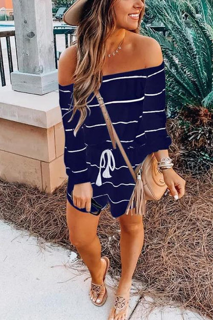 Antmvs Striped One-Piece Romper