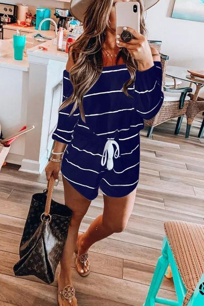 Antmvs Striped One-Piece Romper