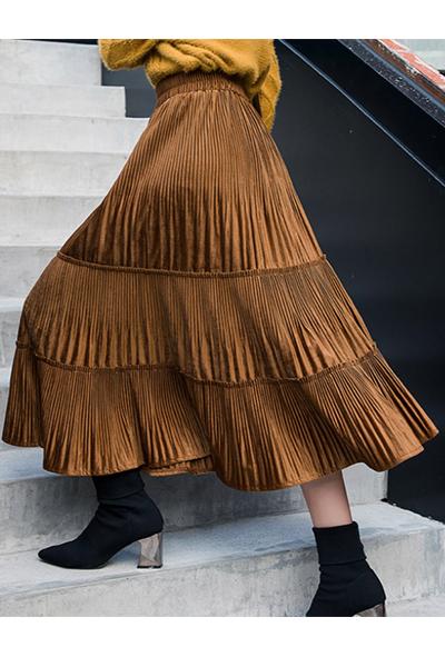 Antmvs Love to Spell Pleated Midi Skirt