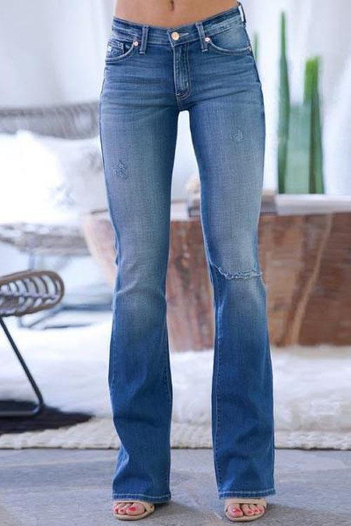 Antmvs 70s Stretch Hip Hugger Jeans(S-4XL)